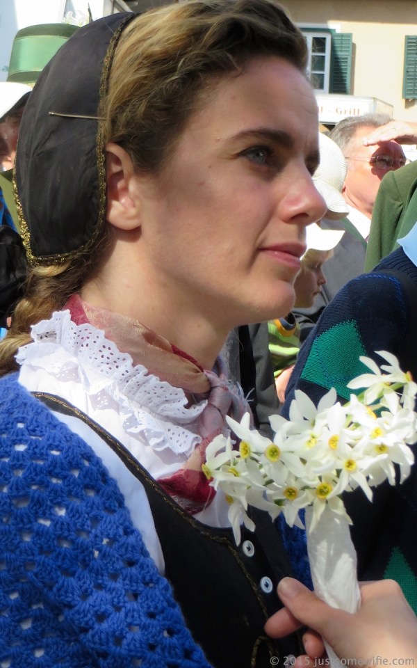 pensive lady with posy